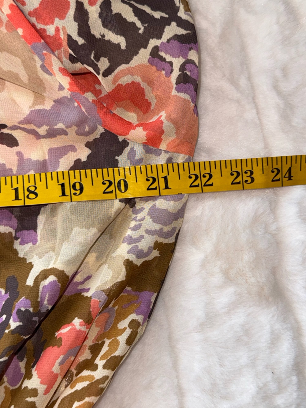 NWT - Ralph Lauren Floral Midi Dress in Coral, Olive & Lavender - Size 14 - Picture 6 of 6